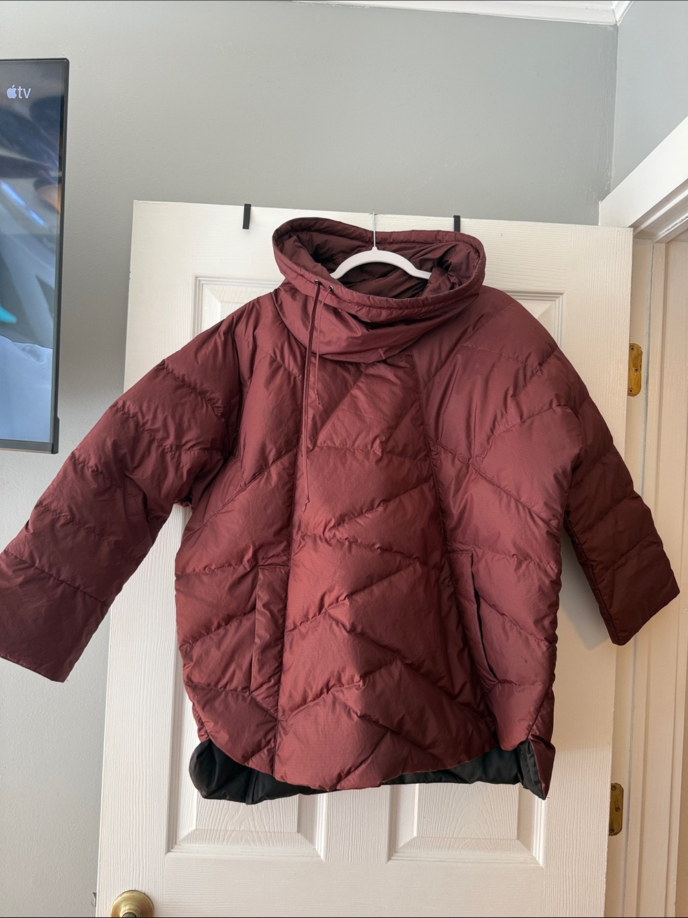 Nau Kids Maroon Puffer Coat with Funnel Neck